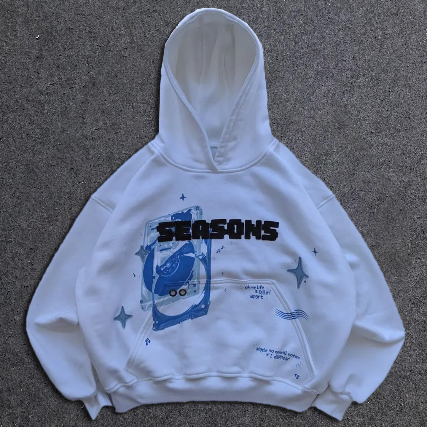 Fashion personalized letter print loose hoodie