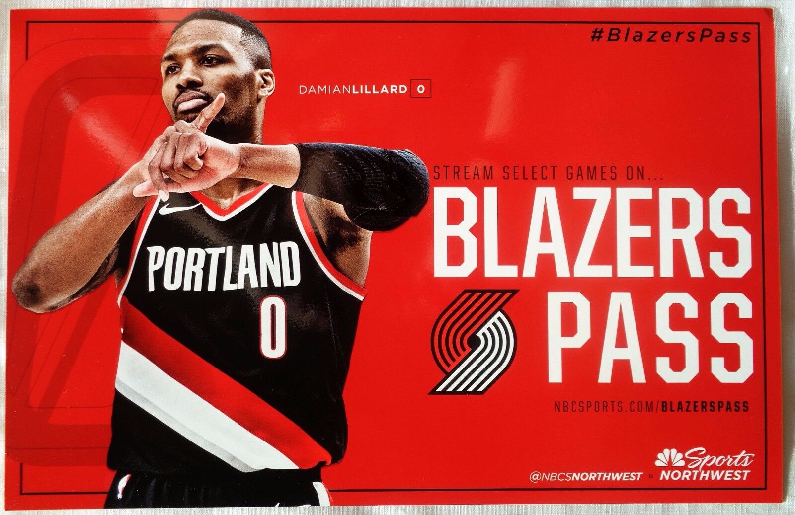 DAMIAN LILLARD 17-18 Blazers POSTER Game Handout 2Side Portland Trailblazers SGA