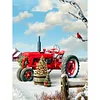 Tracteur agricole - 30*40cm - Diamant rond