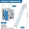 [US Local Warehouse] Ceiling Mount Attic Ladder Hidden Retractable Loft Ladder W/Pull Rod (Blue)