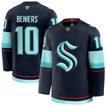 Youth Seattle Kraken #10 Matty Beniers  Blue Away Jersey