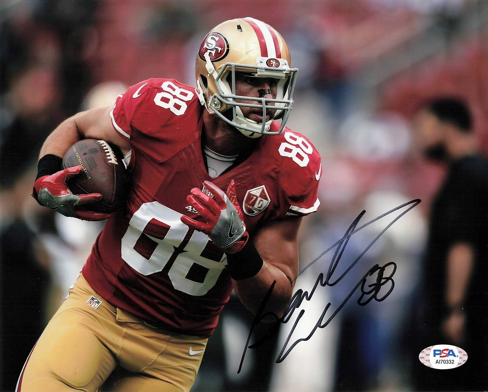 GARRETT CELEK signed 8x10 Photo Poster painting PSA/DNA San Francisco 49ers Autographed