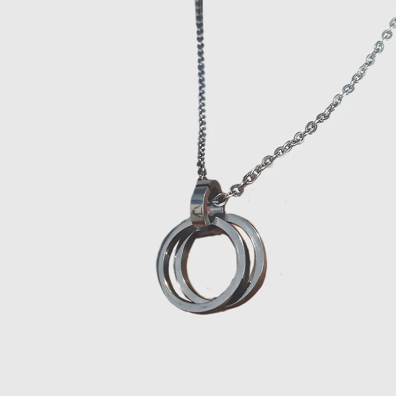 Double Ring Necklace