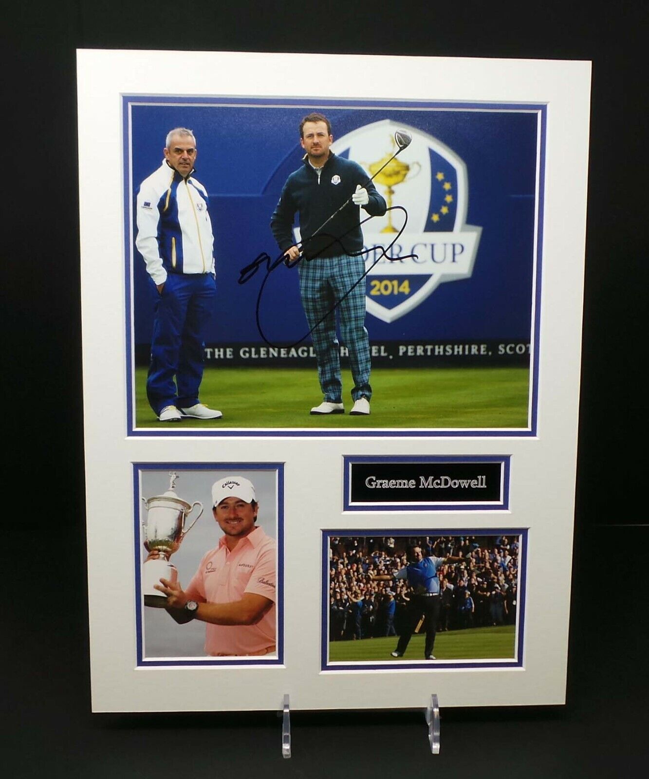 Graeme Gmac McDOWELL Signed Mounted Golf Photo Poster painting Display 2 AFTAL RD COA Ryder Cup