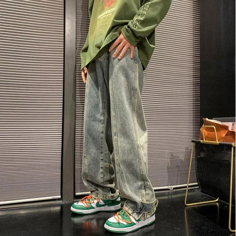 Brownm Leg Baggy Jeans