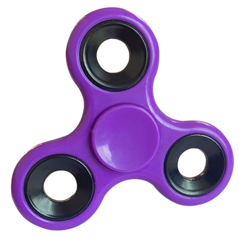 Fashion Solid Color Three-leaf Bracket Fingertip Gyro Toy