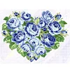 Cross Stitch Partial Embroidery Beads Printed 9CT Rose(39x33cm)