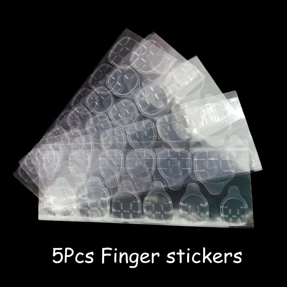 1/3/5 Sheets Transparent Pink Self Adhesive Sticker For Nails DIY Jelly Glue Sticker Nail Art Tape Full Cover Manicure Tool-Nail Inspo