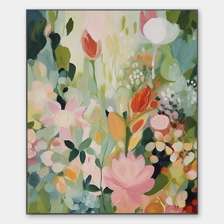SECRET GARDEN: Dreamy Floral Oil Painting（Canvas painting）