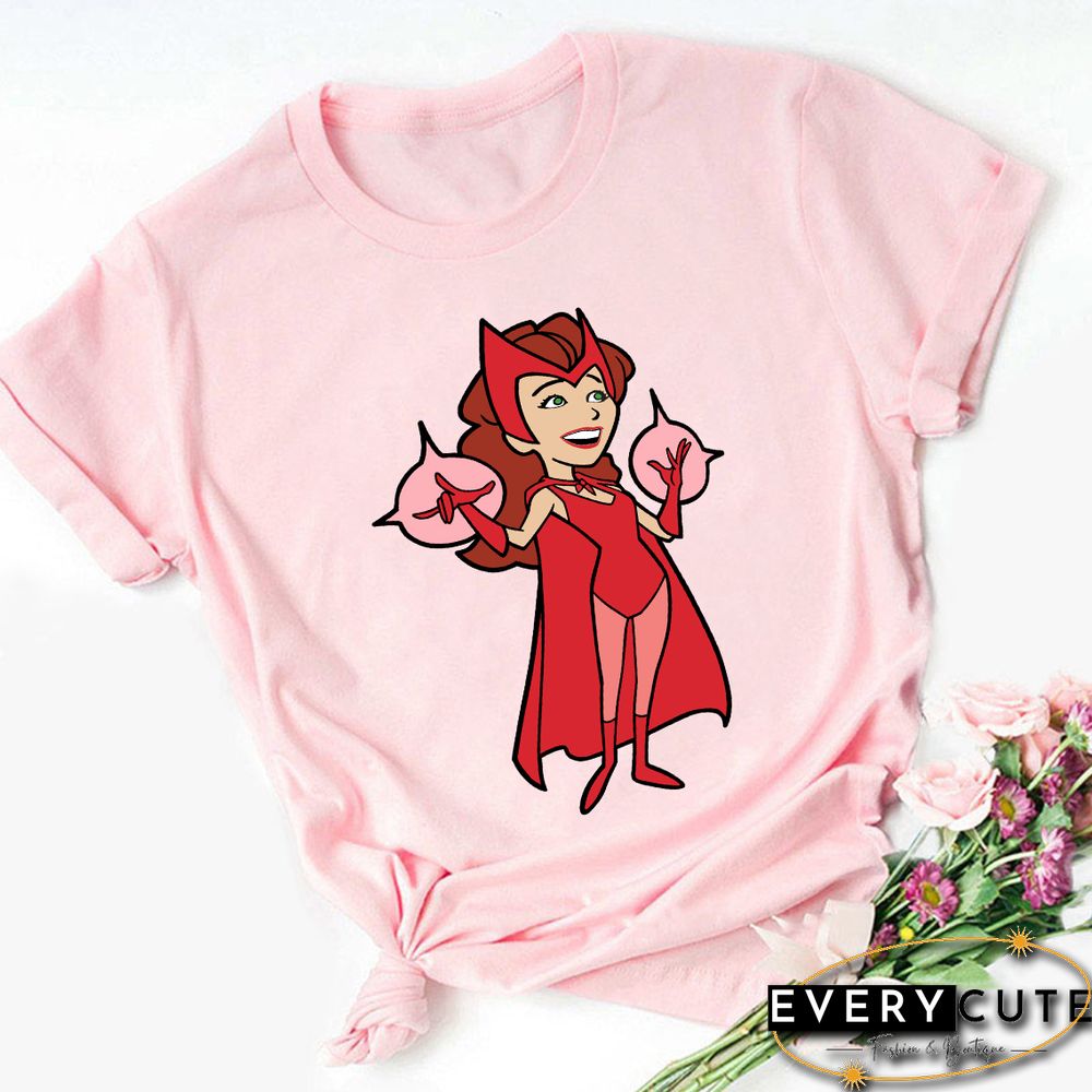 Wandavision Shirt StreetwearT-shirt Graphic Print Women clothes female clothing harajuku