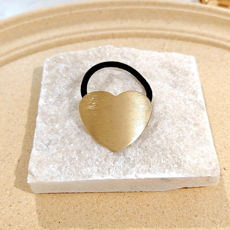 Women’s Casual Minimalist Solid Color Metal Plating Hair Tie