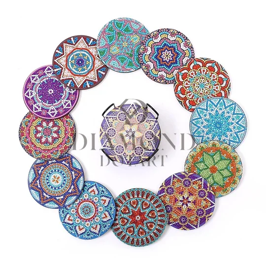 DIY Mandala M Diamond Painting Coasters