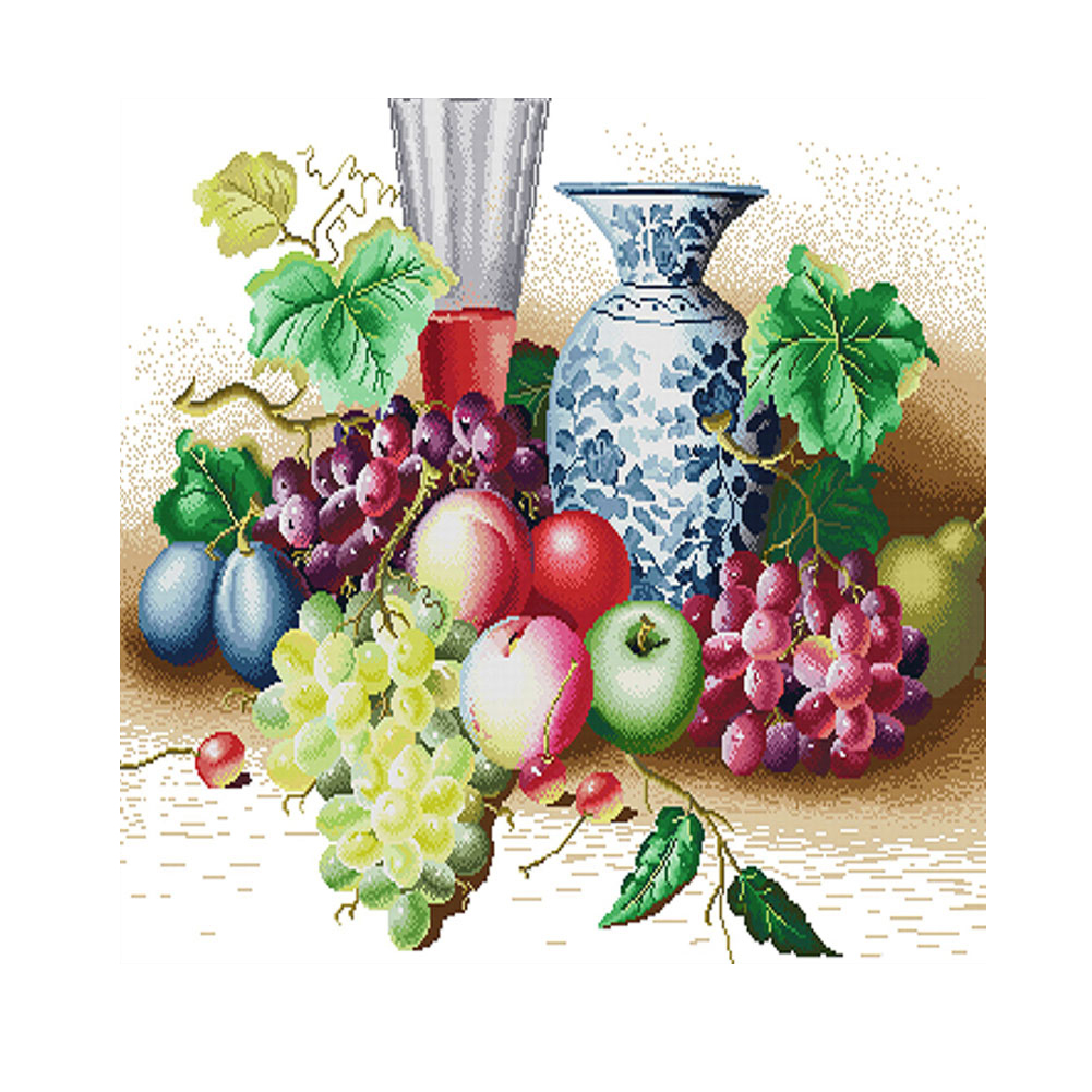 

Fruit - 14CT Stamped Cross Stitch - 73*60CM, 501 Original