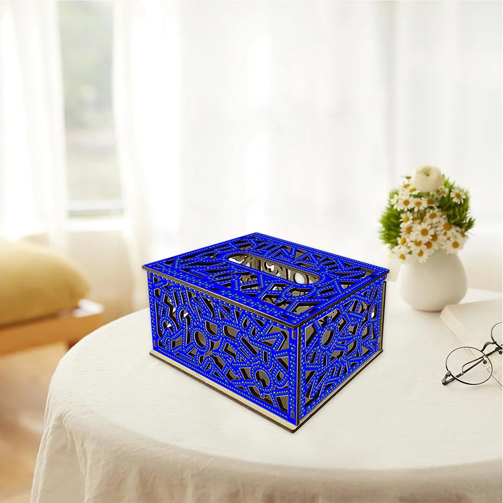 Diamond Painting Paper Towel Holder Napkin Dispenser for Beginners (Deep Blue)