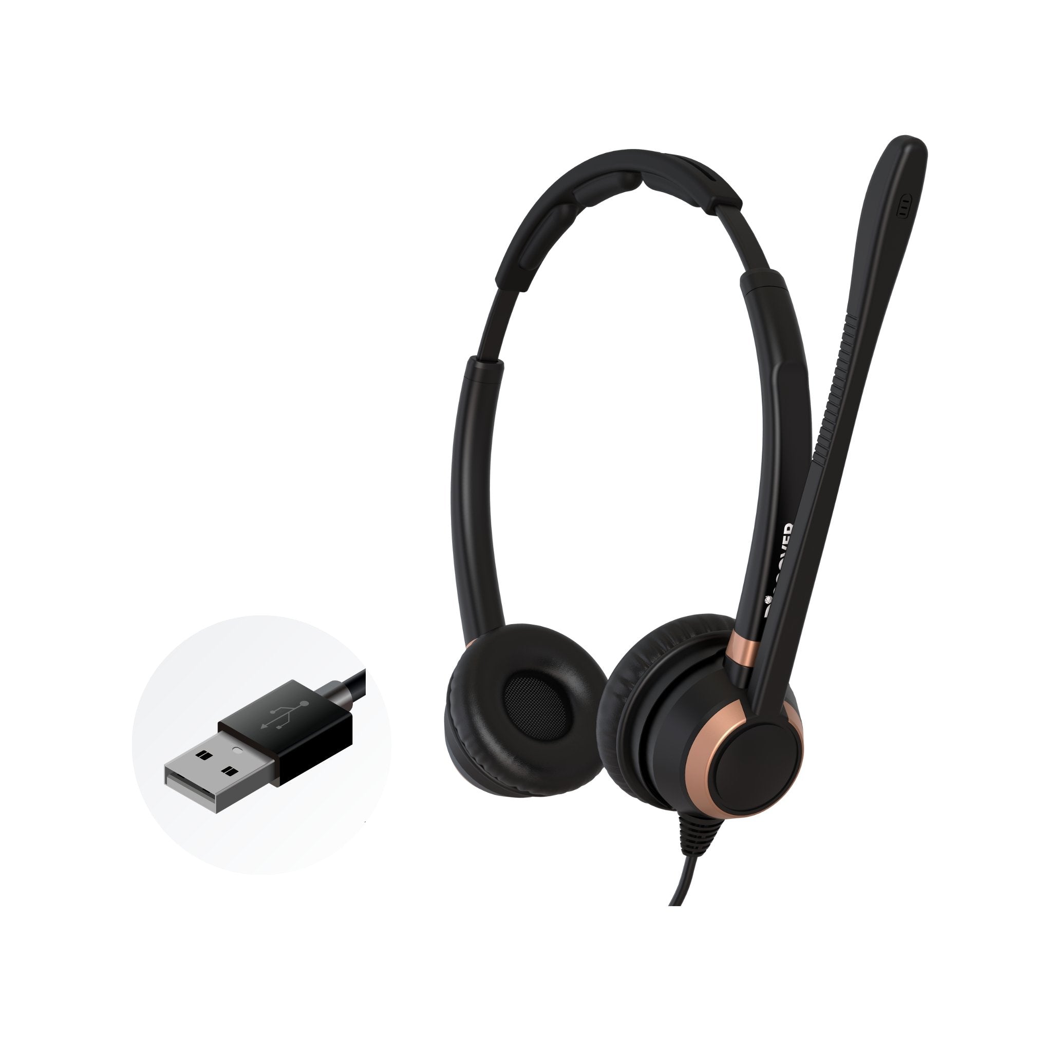 Discover D712U Dual Speaker USB Wired Office Headset