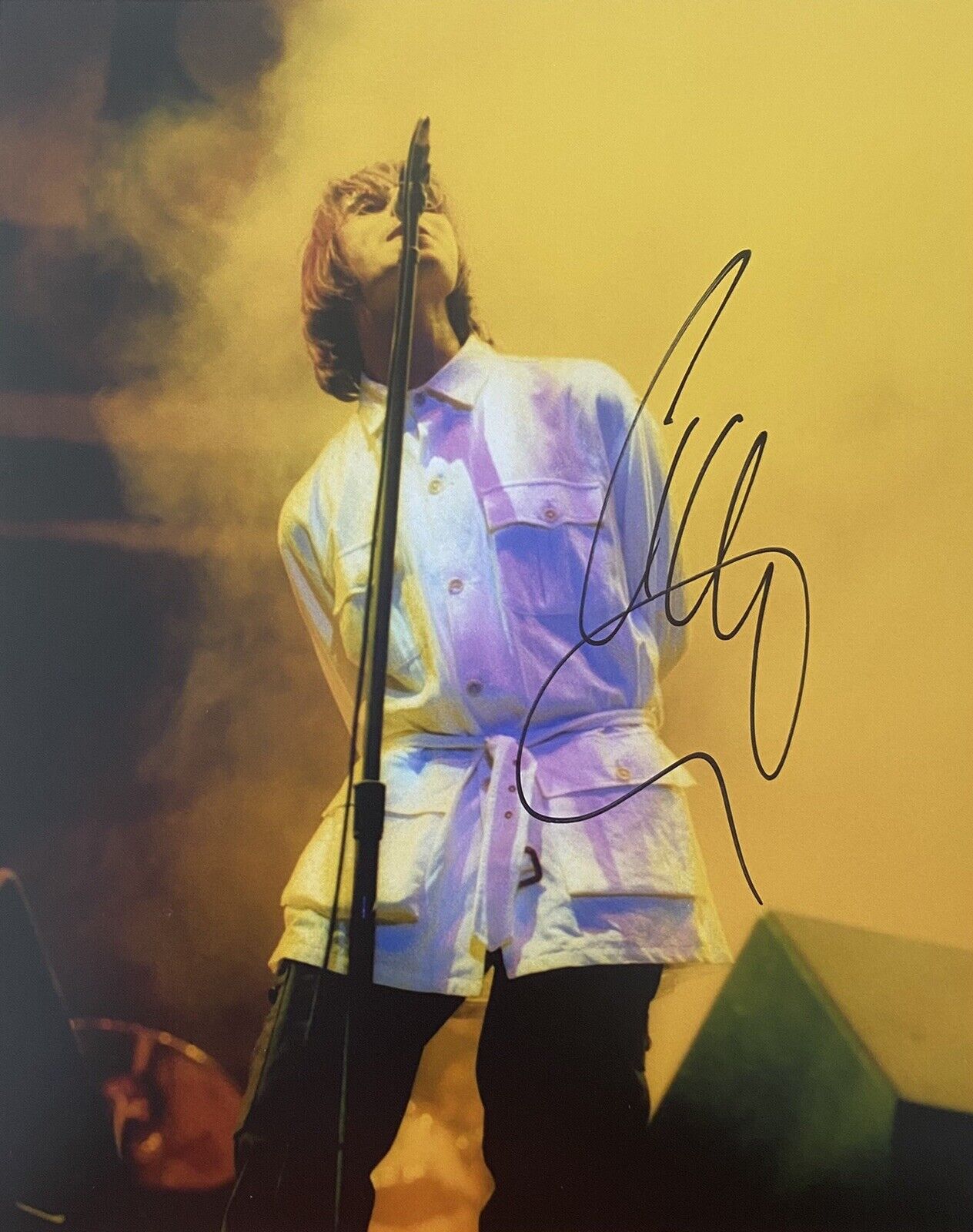 Liam Gallagher Genuine Hand Signed Oasis 10x8 Photo Poster painting - Full Autograph 2