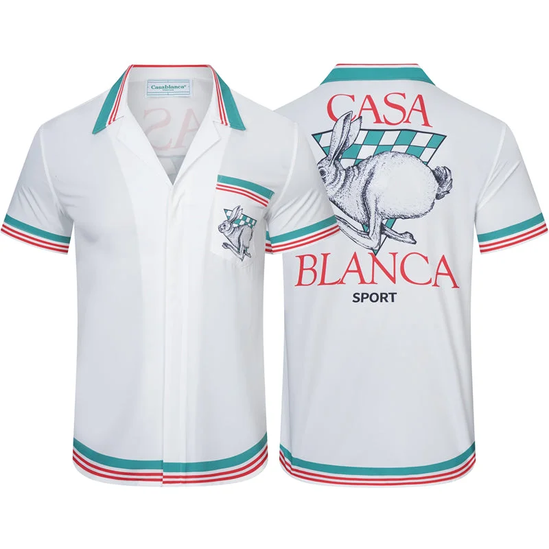 Casablanca 2023 new silk short-sleeved shirt