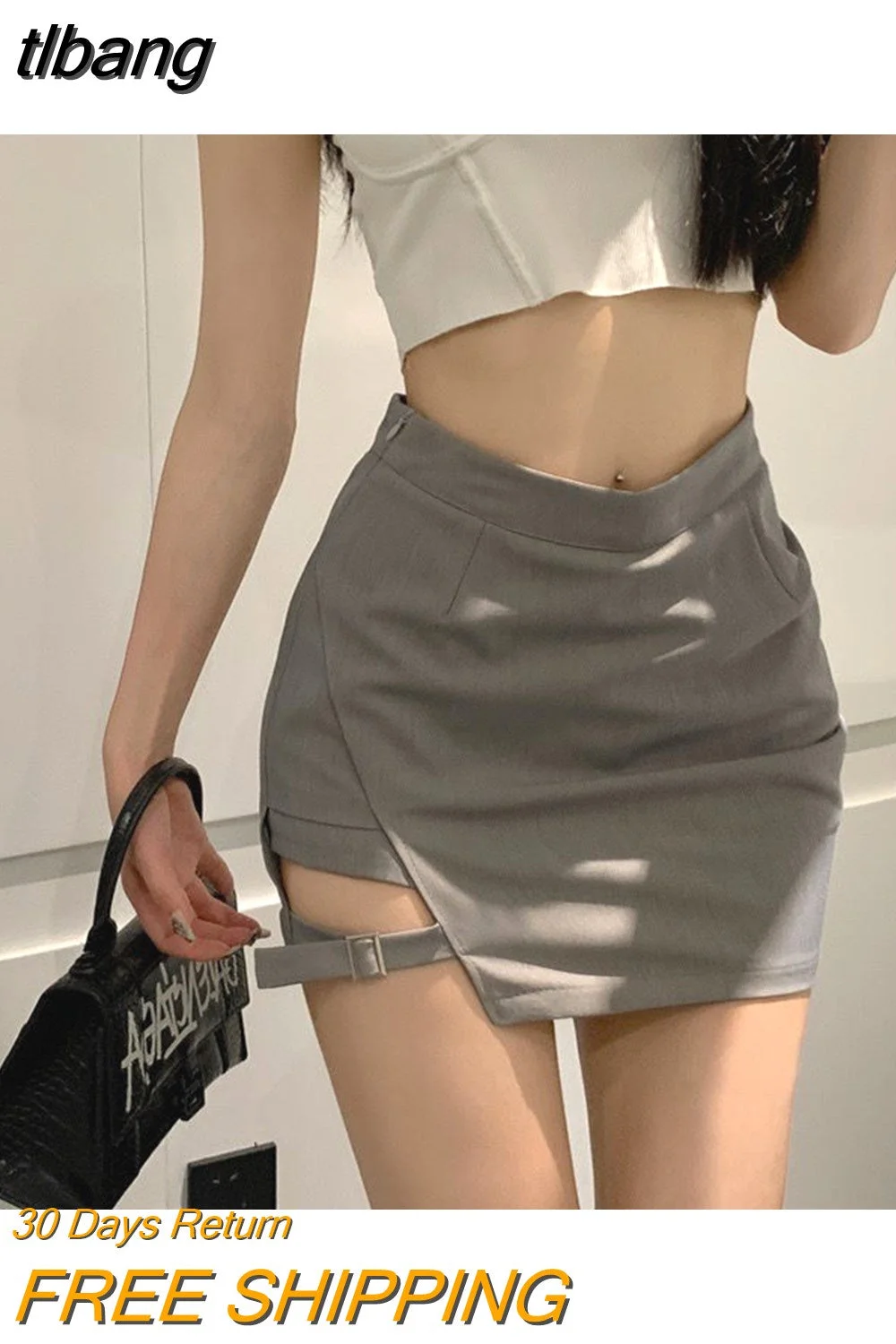 tlbang Women Fit Club Style Korean Solid Feminine Empire Streetwear New Fashion Summer Hot Sale All-match Faldas De Mujer Daily