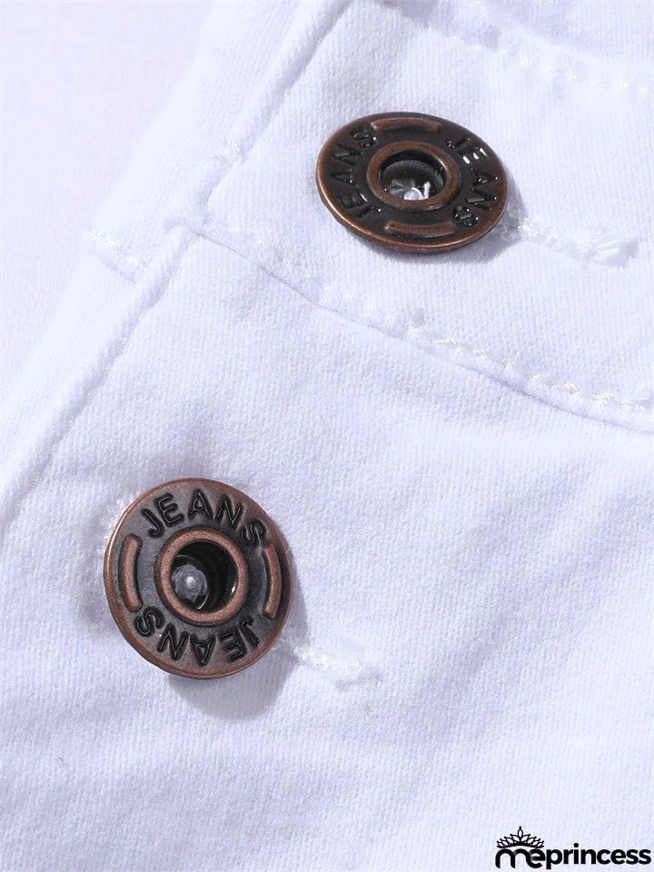 Men's Slim Trendy Solid Color Denim Overalls Jumpsuits