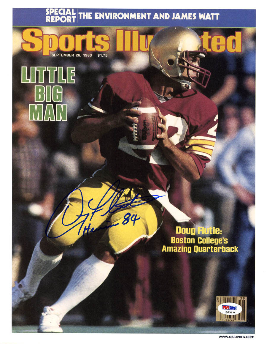 Doug Flutie SIGNED Sports Illustrated Print Boston College PSA/DNA AUTOGRAPHED