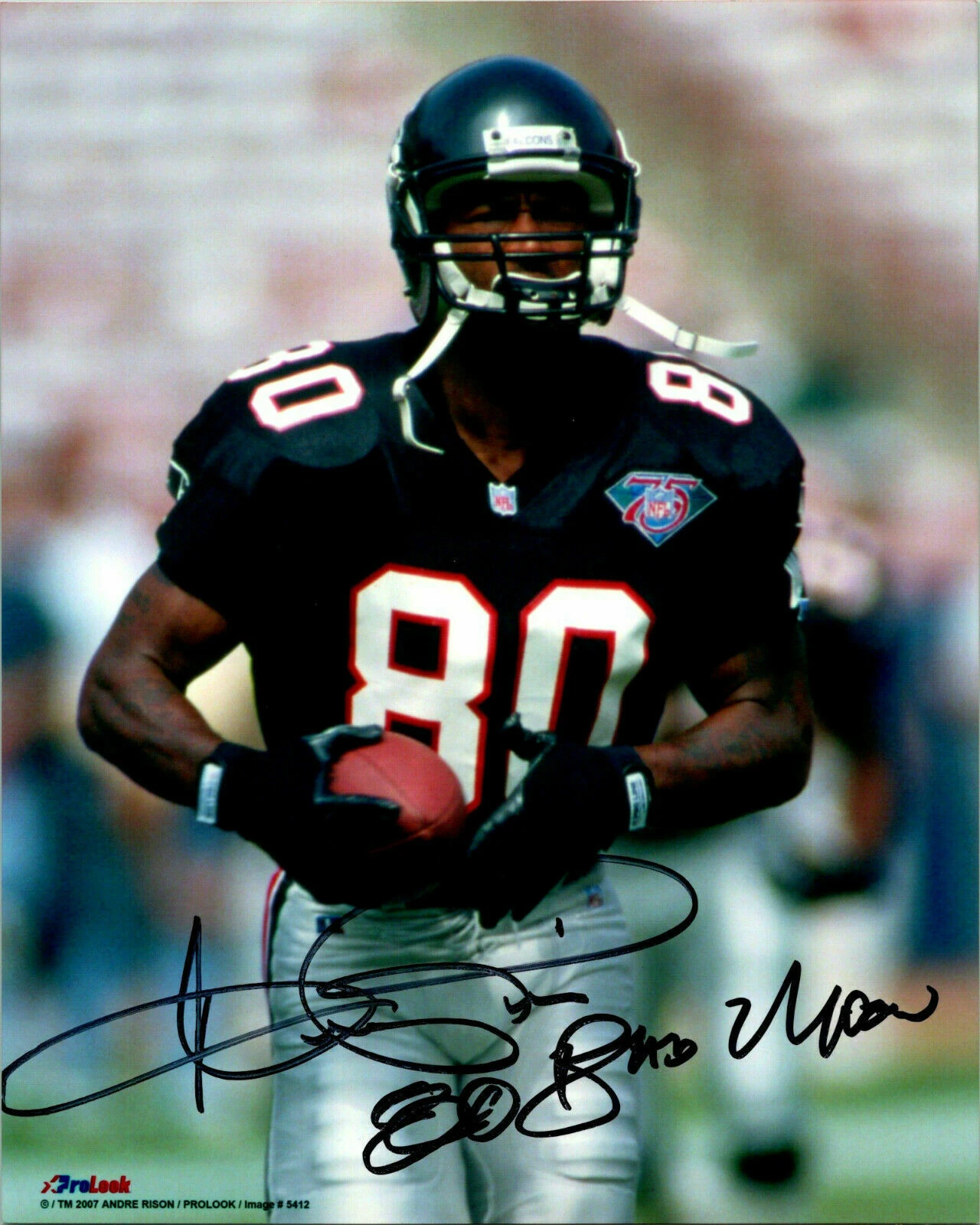 Andre Rison Signed 8x10 Photo Poster painting - Atlanta Falcons - NFL COA Autographed BAD MAN