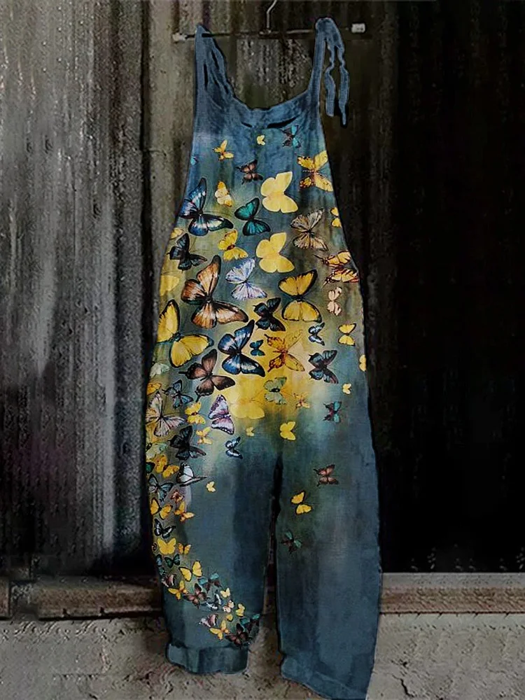 Butterfly Ombre Print Jumpsuit