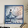 Girl In A Music Skirt-11CT Stamped Cross Stitch 50*50cm/19.69*19.69in tapestrymarket
