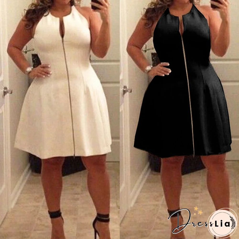 Plus Size Celeb Women V Neck Bodycon Skater Skirt Party Tunic Mini Dress