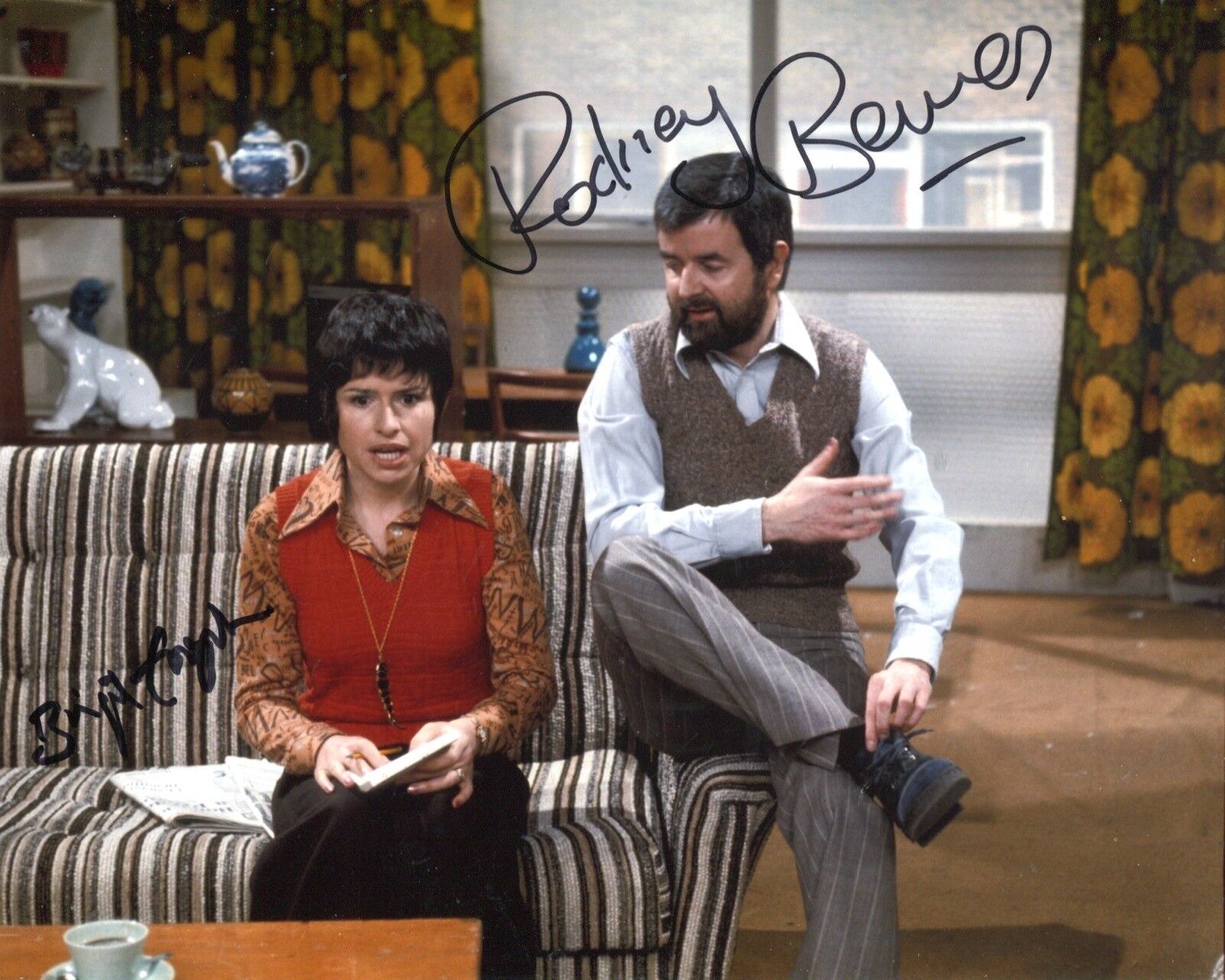 Rodney Bewes & Brigit Forsyth signed The Likely Lads comedy Photo Poster painting UACC DEALER