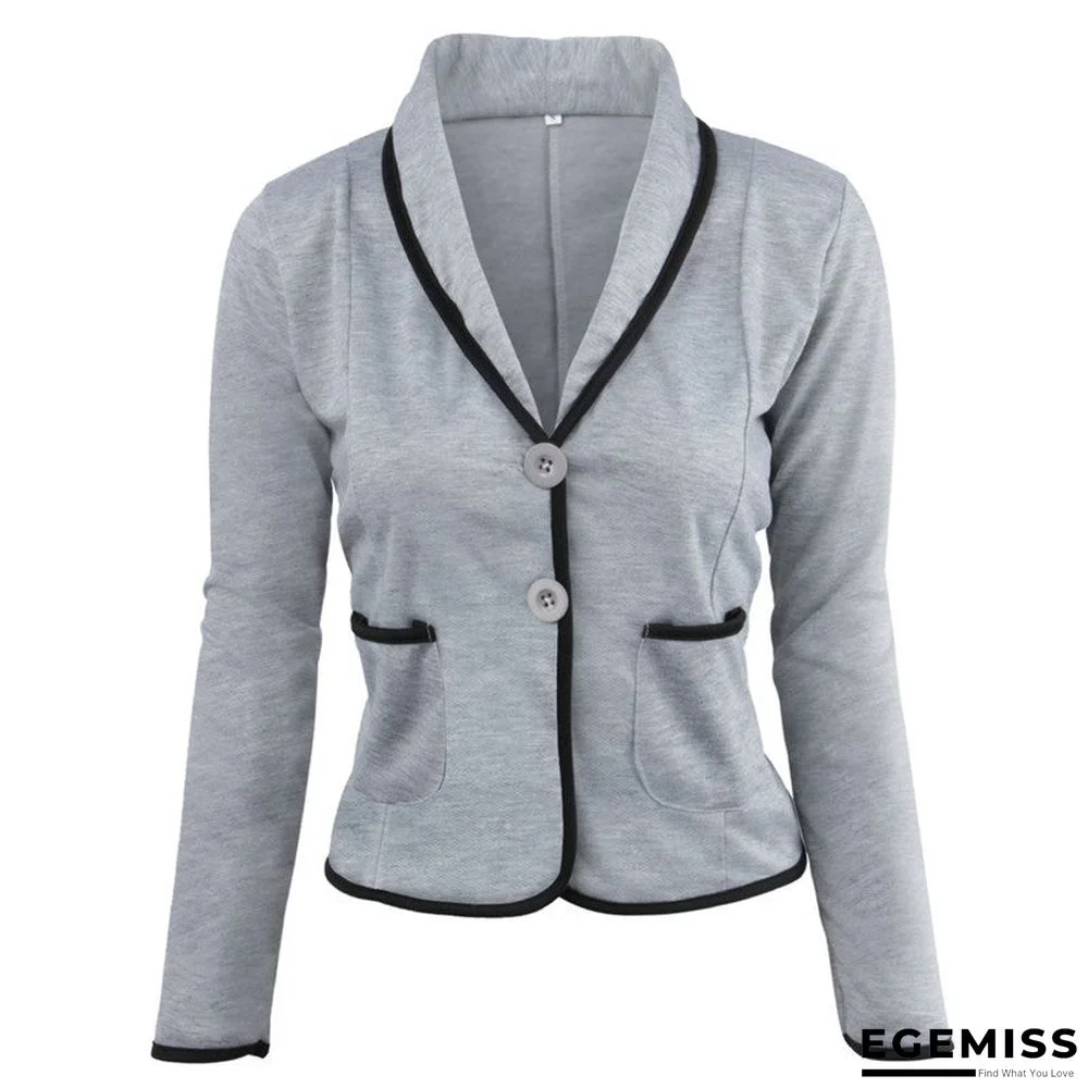 Casual Solid Color Joker Show Thin Suit Temperament Coat Female | EGEMISS