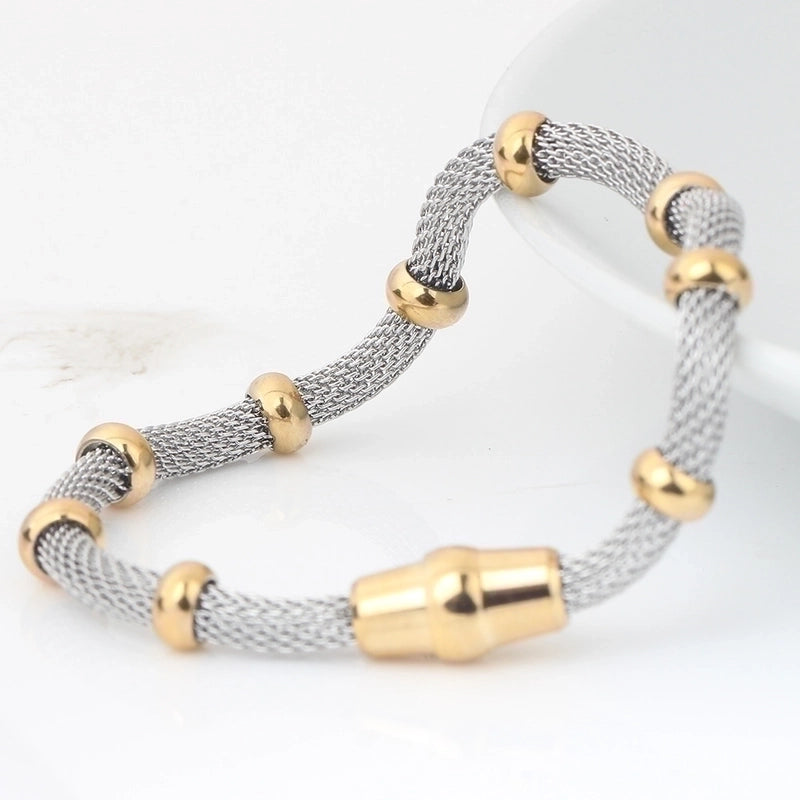 Basic Geometric Titanium Steel Plating Bracelets