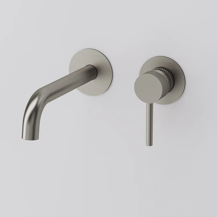 EVERSTEIN Elegant Wall-Mounted Bathroom Faucet in Brushed Nickel 