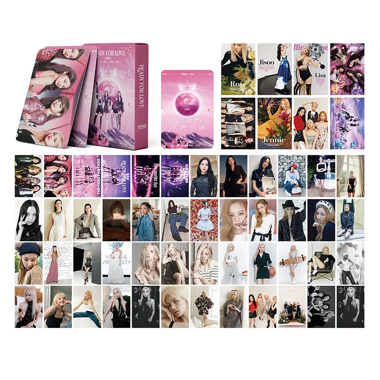 55pcs Kpop Black Pink Photocard Black Pink Lomo Cards For Fans Gift