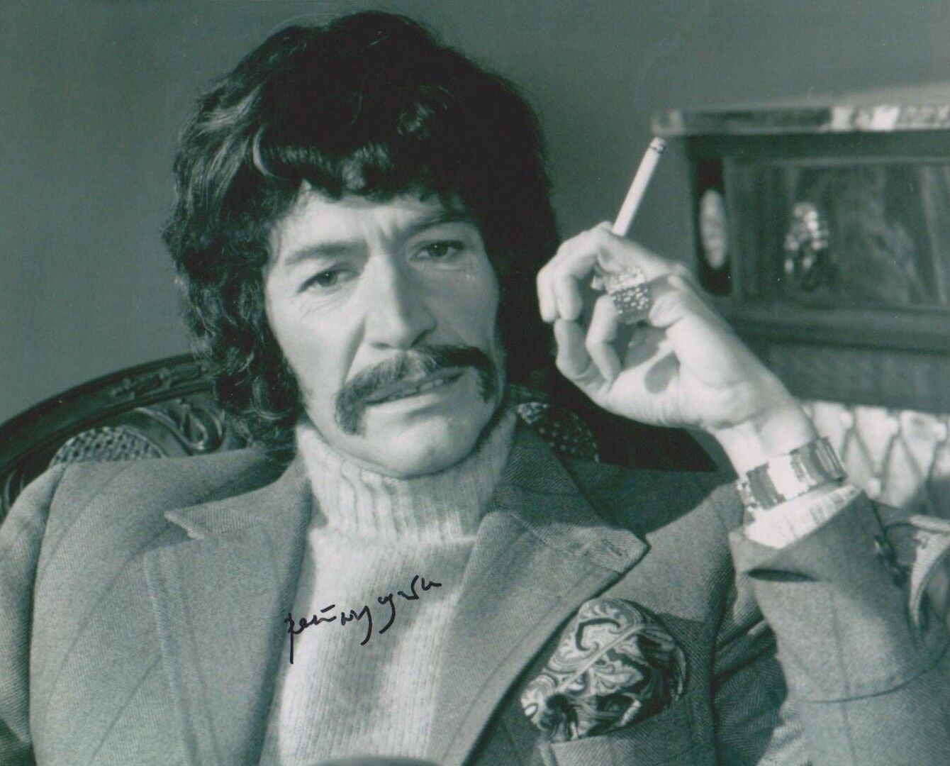 Peter Wyngarde Signed Photo Poster painting - Jason King / Department S / Doctor Who star - G645