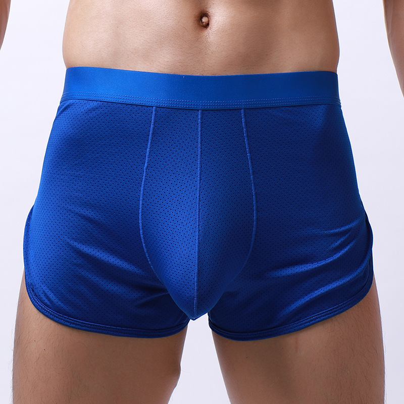 Men's Dark blue Breathable Mesh Boxer Pants