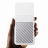 MagSafe Magnetic Suction Mobile Phone Holder Anti-Theft Brush Carbon Fiber Apple Huawei Ultra-Thin Card Holder (White）