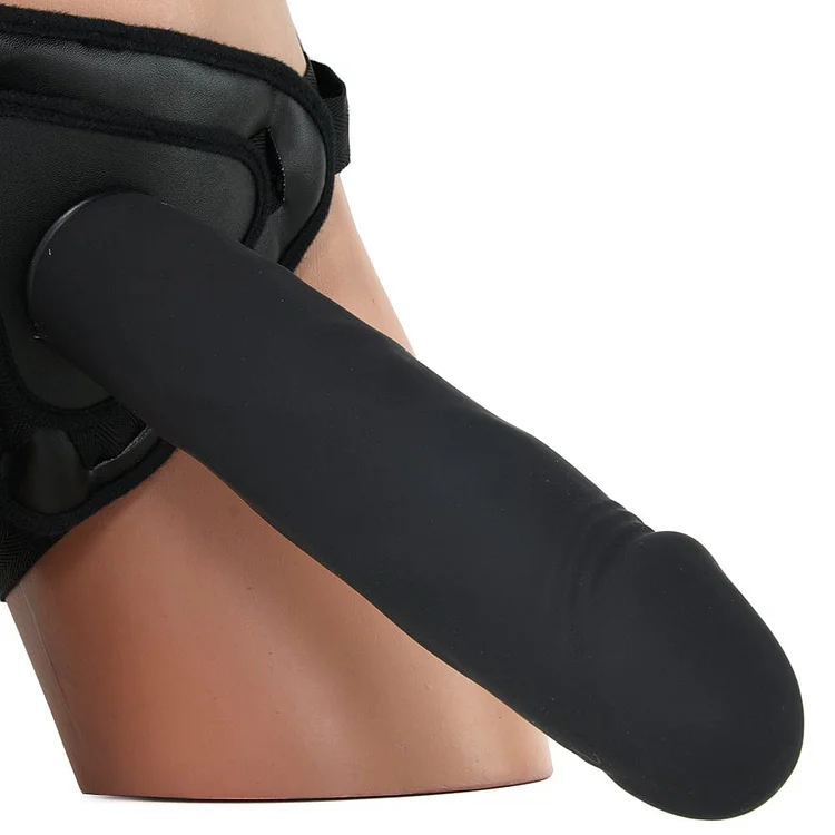 Khalesexx Ouch! Realistic Silicone Strap On 10 Inch/25.5cm in Black