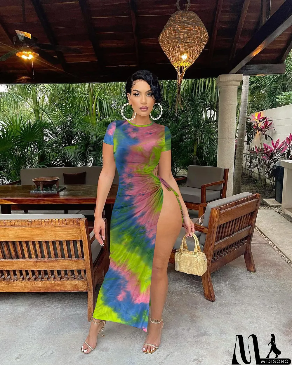 MidiSono - Tie-Dye Irregular Sexy Dress Nightclub