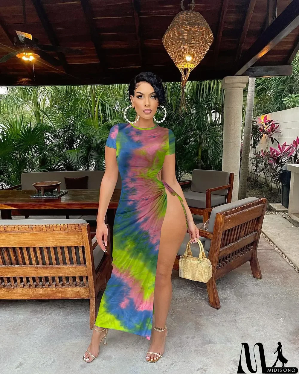 MidiSono - Tie-Dye Irregular Sexy Dress Nightclub