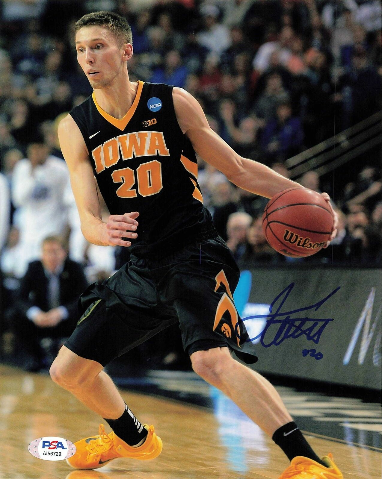 Jared Uthoff signed 8x10 Photo Poster painting PSA/DNA Iowa Hawkeyes Autographed