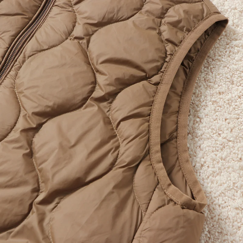 Woherb Autumn And Winter New Down Jacket Vest Female Short Stand Collar Leisure Light Vest Warm Large Size Sleeveless Coat-Outfit Ideas