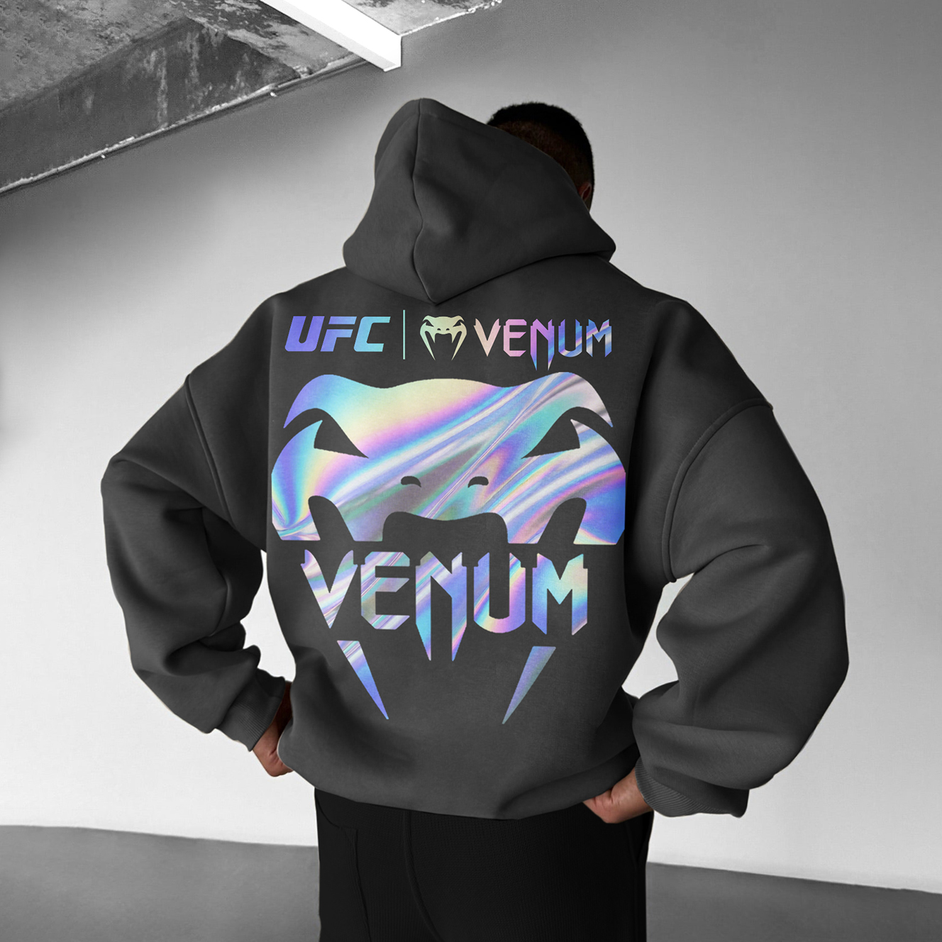 Laser Printing Large Size Loose Comfortable Breathable Hooded Sweatshirt Fitness Sports Extreme Fighting Sweatshirt / TECHWEAR CLUB / Techwear