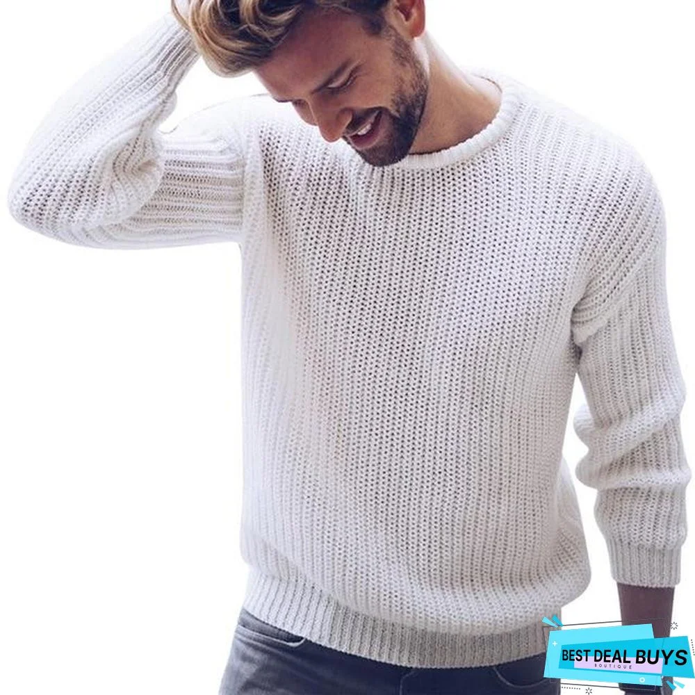 Cotton Sweater Men Pullover Casual Jumper For Male Knitted Korean Style Clothes Plus Size