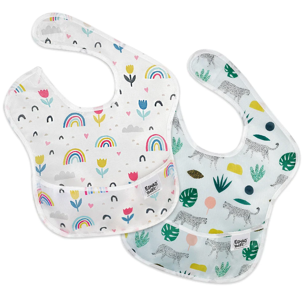 Egmao Baby Waterproof Bibs 2-Pack