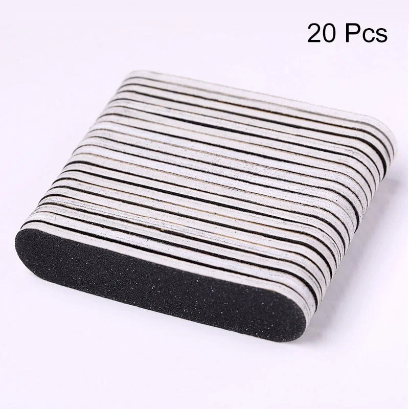 100/50/20/10/5/1pcs Black Professional Mini Nail Files Set Washable Grinding Polishing Sanding Block Nail Art Manicuring Tools-Nail Inspo