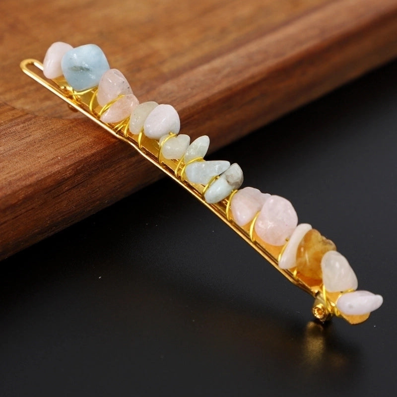 Women’s Retro Geometric Natural Crystal Hair Clip