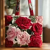 Amazing Roses Quilted Tote Bag GFTOTL4061🔥All items are shipped in a default size of 15x14 inches.