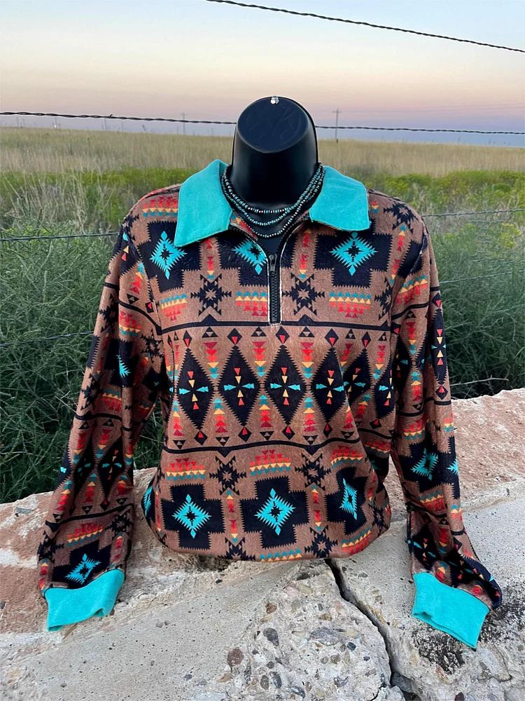 Pasadena Aztec Pullover Top