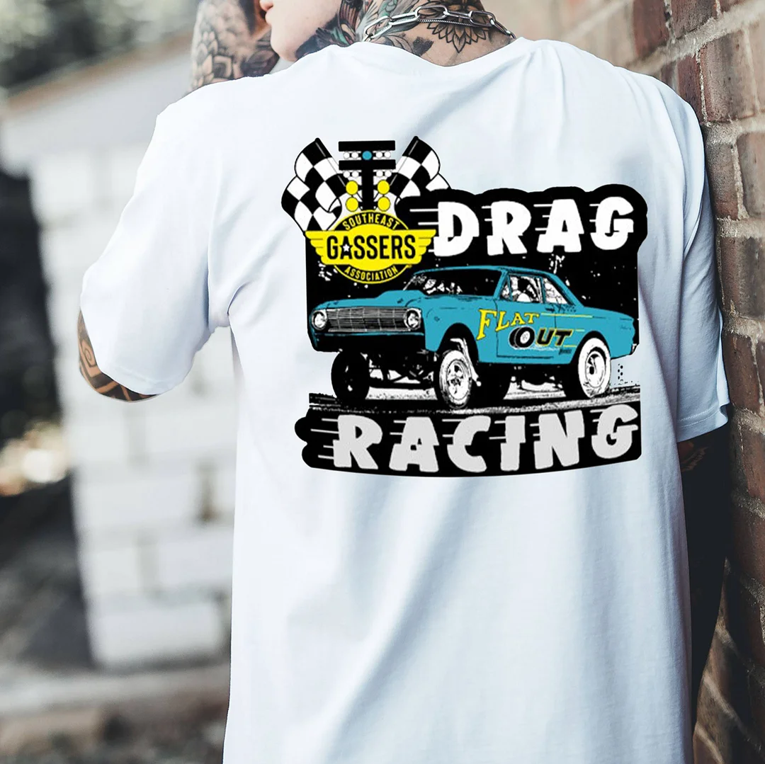 DRAG RACING Classic Car Print Men's T-shirt