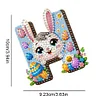 (US Only)PET Double Sided Special Shaped Easter Alphabet DIY Diamond Painting Keychain